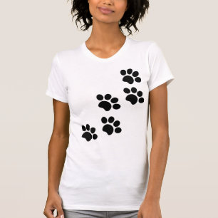 Camiseta Cão-gato-do-gato-do-mato-doce, preto-e-branco