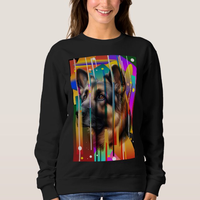 Camiseta Cão Geométrico Moderno   (Frente)