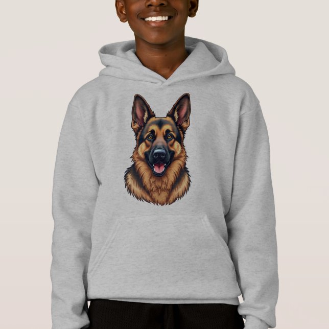 Camiseta Cão german shepherd - Amor a Cão Leal e Inteligent (Frente)