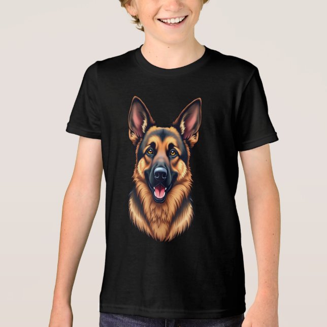 Camiseta Cão german shepherd - Amor a Cão Leal e Inteligent (Frente)