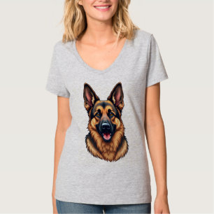 Camiseta Cão german shepherd - Amor a Cão Leal e Inteligent