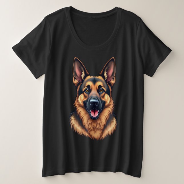 Camiseta Cão german shepherd - Amor a Cão Leal e Inteligent (Frente do Design)