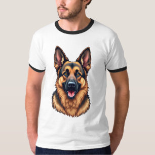Camiseta Cão german shepherd - Amor a Cão Leal e Inteligent