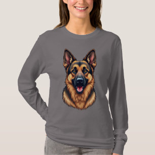 Camiseta Cão german shepherd - Amor a Cão Leal e Inteligent
