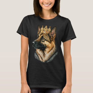 Camiseta Cão german shepherd Com Ouro