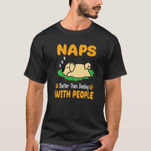 Camiseta Cão Golden Retriever Dorme Melhor do que Lidar Com