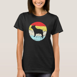 Camiseta Cão-Grande Francês Vintage Cão-Sol Adorava Cachorr