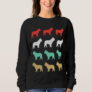Camiseta Cão-Grande Francês Vintage Estilo Retroativo Touro