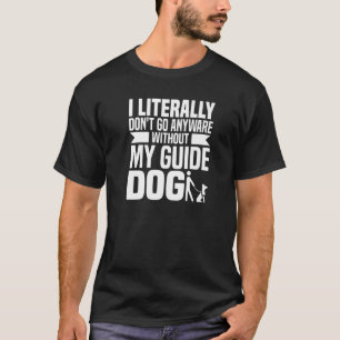 Camiseta Cão-guia - Cegos cegos em Braille com deficiência 