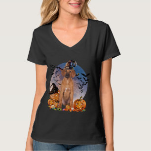 Camiseta Cão Halloween Ridgeback Ridgeback Jack O Lanterna 