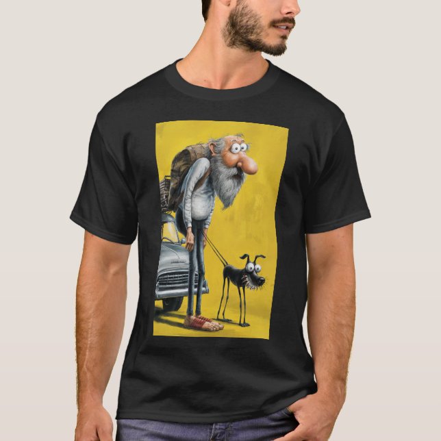 Camiseta cão-homem-chorão (Frente)