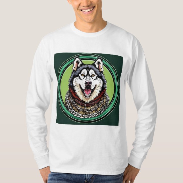 Camiseta Cão husky (Frente)
