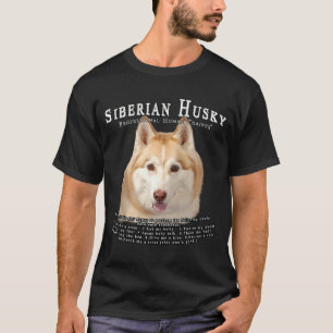 Camiseta Cão Husky Siberiano vermelho Dono Treinador Humano