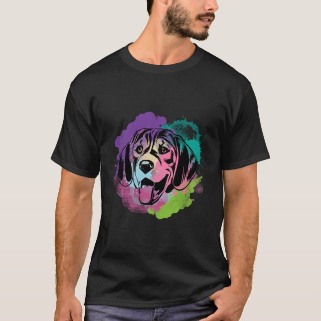 Camiseta Cão I Splash Art Beagle (Frente)