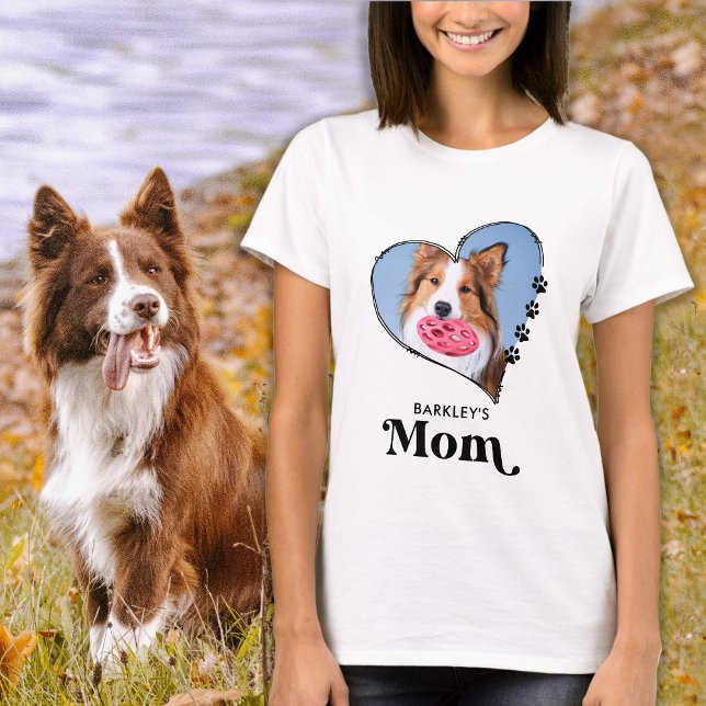 Camiseta Cão Imprime Foto Personalizada Da Pet Mãe Da Pé Do (Criador carregado)
