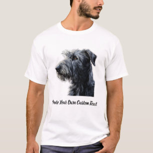Camiseta Cão Irish Wolfhound Crie Seu Próprio Texto Persona