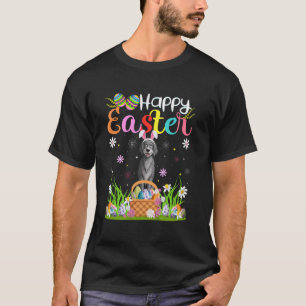 Camiseta Cão Irish Wolfhound Feliz Caça ao Ovo de Páscoa Co