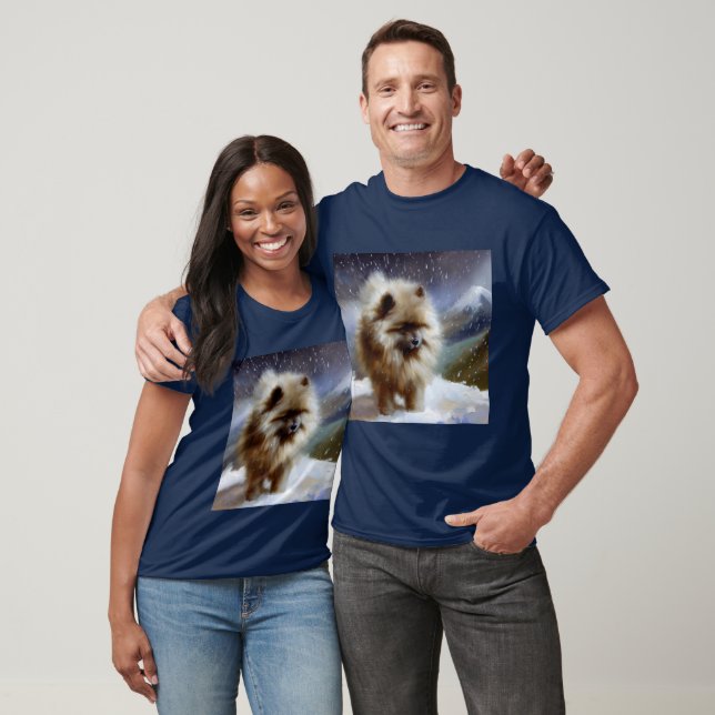Camiseta Cão Keeshond (Unissex)