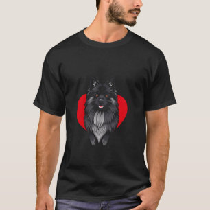 Camiseta Cão Keeshond do Dia dos Namorados