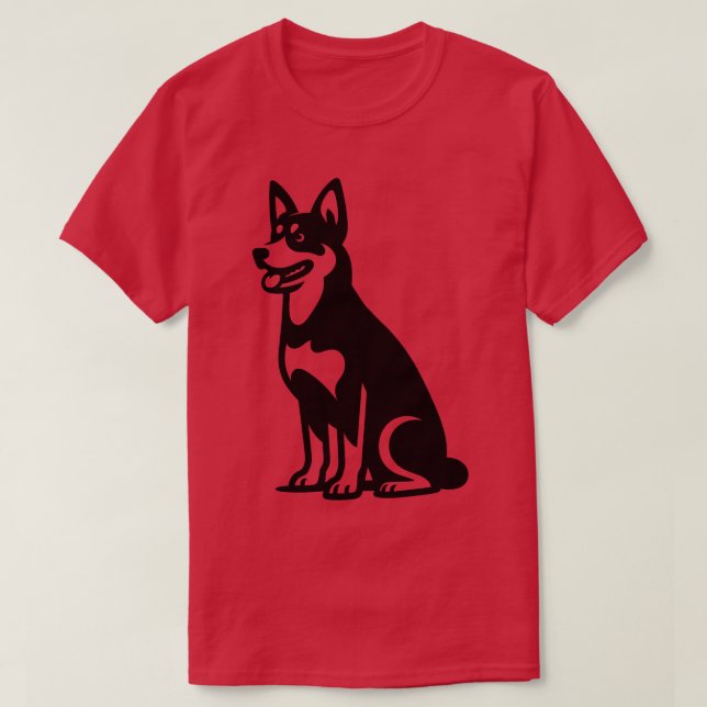 Camiseta Cão Kelpie australiano (Frente do Design)