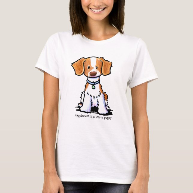 Camiseta Cão KiniArt Brittany (Frente)