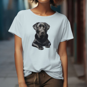 Camiseta Cão Labrador Preto