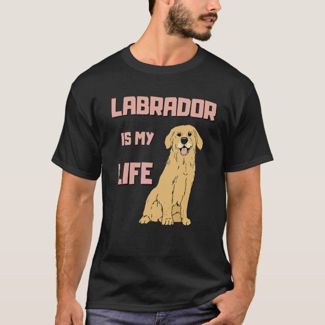 Camiseta Cão Labrador Retriever Para Mãe Lab e Pai Lab (Frente)