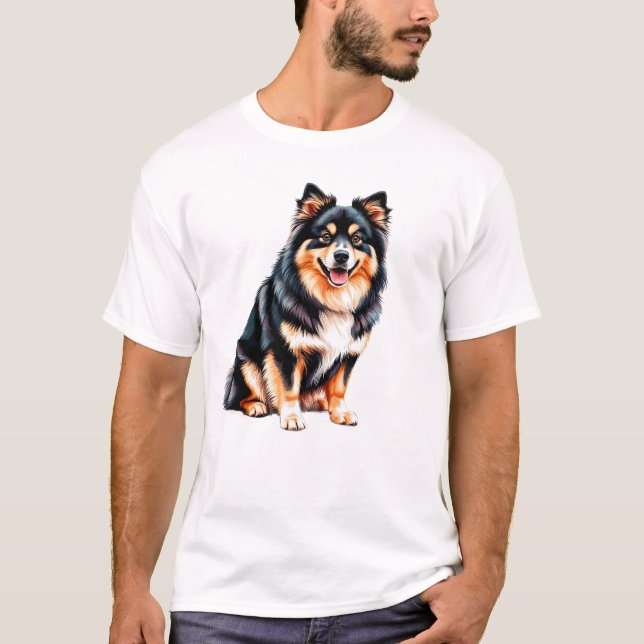 Camiseta Cão Lapphund Finlandês (Frente)