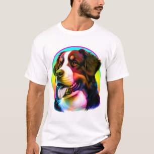 CAMISETA CÃO LEGAL ARCO-ÍRIS COLORIDO