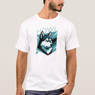 Camiseta Cão Lobo Ártico Husky Siberiano UIVA