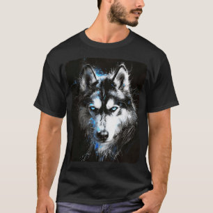Camiseta Cão Lobo Husky Siberiano Fantasia Lobo Bonito