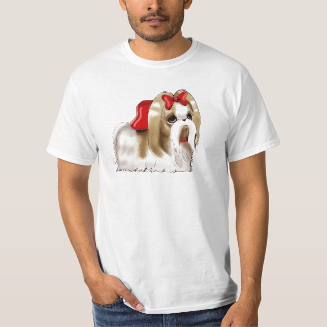 Camiseta CÃO lunático de SHIH TZU (Frente)
