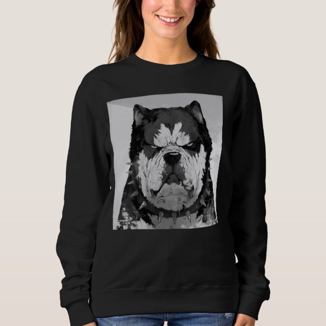 Camiseta cão mal-humorado, cachorro engraçado (Frente)