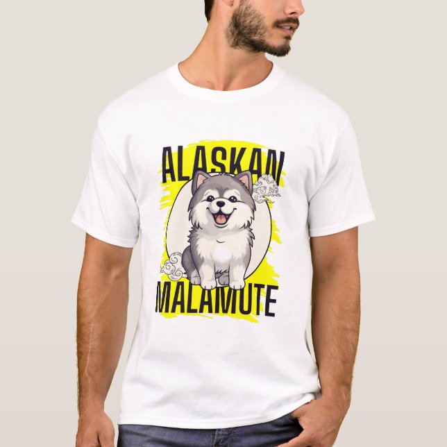 Camiseta Cão Malamute do Alasca (Frente)