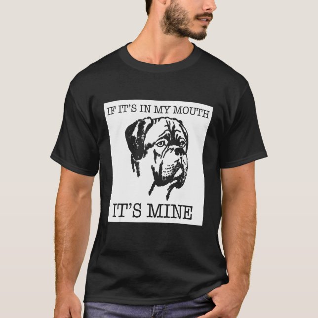 Camiseta cão Mastiff francês (Frente)