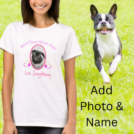 Camiseta Cão Melhor Fotografia Mãe Alguma Vez Imprimiu T-Sh