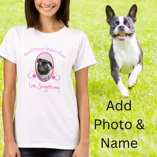 Camiseta Cão Melhor Fotografia Mãe Alguma Vez Imprimiu T-Sh