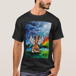 Camiseta Cão Memorial Noite Estrelada Anjo Golden Retriever
