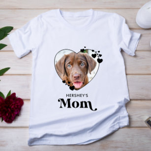 Camiseta Cão MOM Personalizado Cão-do-coração Pet Foto