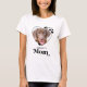 Camiseta Cão MOM Personalizado Cão-do-coração Pet Foto (Frente)