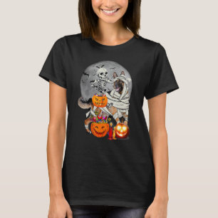 Camiseta Cão Múmia Pastor Alemão Esqueleto Feliz Dia das Br