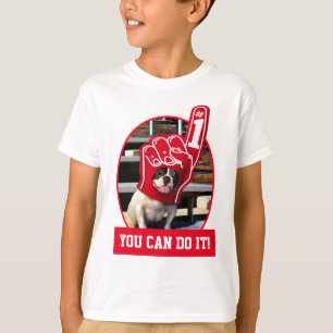 Camiseta Cão Na Mão De Espuma