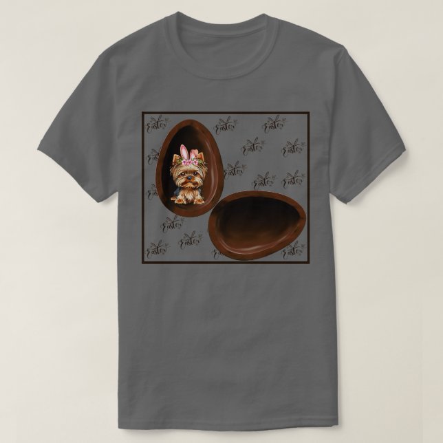Camiseta Cão No Cachorro De Ovo Para Páscoa (Frente do Design)
