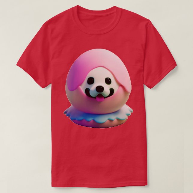 Camiseta cão no ovo 192 (Frente do Design)