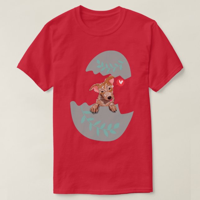 Camiseta cão no ovo 251 (Frente do Design)
