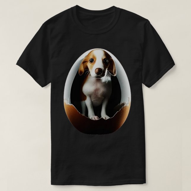 Camiseta Cão no ovo 27 (Frente do Design)