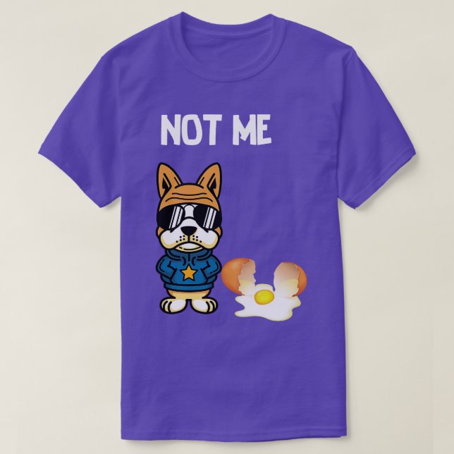 Camiseta cão no ovo 277 (Frente do Design)