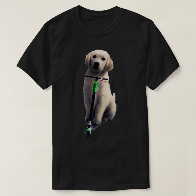 Camiseta Cão no Patinete (Frente do Design)