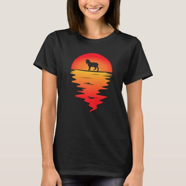 Camiseta Cão Norfolk Spaniel Pôr-do-sol (Frente)
