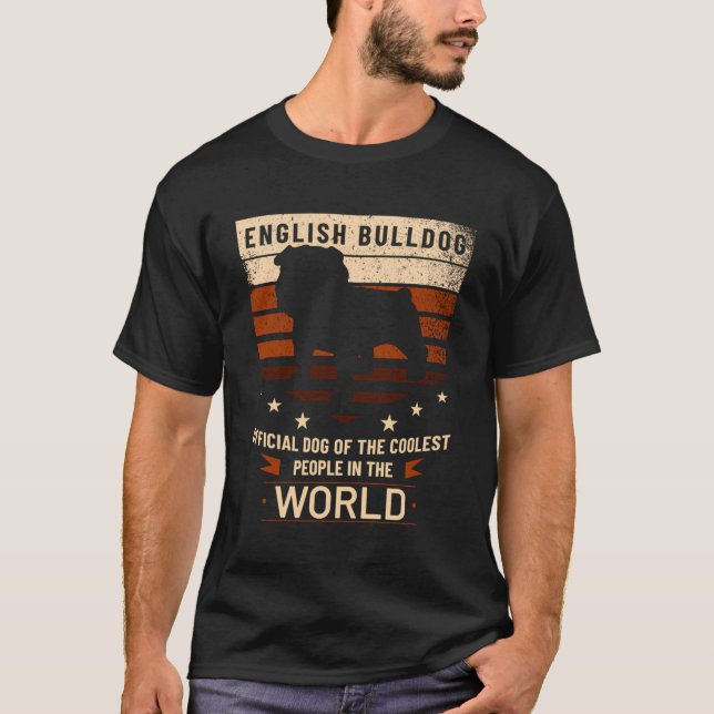 Camiseta Cão Oficial Inglês Das Pessoas Mais Frescas (Frente)